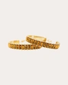 SHORT & SUITE WOMEN'S LARGE ETERNITY GEM HOOP EARRINGS