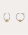 Spinelli Kilcollin Mixed Metal Ara Deux Hoop Earrings In Silver