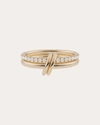 Spinelli Kilcollin Women's Ceres Deux 18k Yellow Gold & Diamond 2-link Ring In Gold