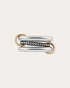 Spinelli Kilcollin Women's Libra 18k Gold Sterling Silver And Diamond Linked Rings In Silver