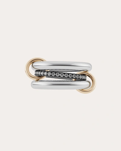 Spinelli Kilcollin Petunia Two-tone Linked Rings In Silver