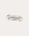 Spinelli Kilcollin Women's Petunia 18k Gold Sterling Silver And Diamond Linked Rings In Silver