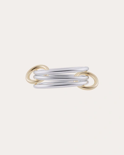 SPINELLI KILCOLLIN WOMEN'S SOLARIUM 18K GOLD STERLING SILVER LINKED RINGS
