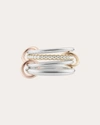 Spinelli Kilcollin Women's Nimbus 18k Gold Sterling Silver And Diamond Linked Rings In Silver