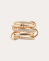 Spinelli Kilcollin Women's Venus 18k Gold Diamond Linked Rings In Gold