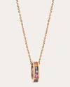Jolly Bijou 14k Gold Otto Multicolor Sapphire Pendant Necklace In Gold