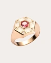 JOLLY BIJOU WOMEN'S RHODOLITE GARNET POD SIGNET RING