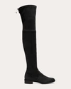 Stuart Weitzman Over-the-knee Boots With Luxurious Suede Finish And Elegant Design In Black