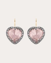 Larkspur & Hawk Women's Blush Foil Valentina 'i Love Ny' Button Earrings In Pink