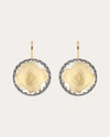 Larkspur & Hawk Women's Sancerre Foil Olivia Button Earrings In Neutrals
