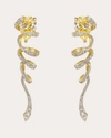 Anabela Chan 18kt Gold Vermeil Ribbon Twirl Diamond Earrings In Gold