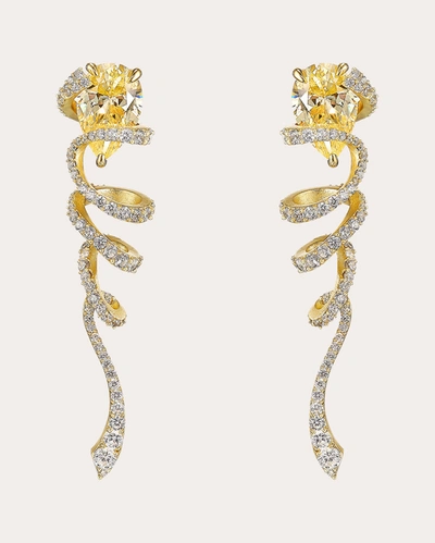 ANABELA CHAN WOMEN'S GOLDEN RIBBON TWIRL EARRINGS