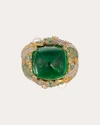 ANABELA CHAN WOMEN'S EMERALD SUGARLOAF BERRY RING 18K GOLD
