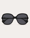 Gucci Women's Butterfly Sunglasses In Black