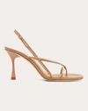 Studio Amelia Wishbone 75mm Leather Sandals In Neutrals