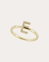 The Gild Women's Diamond Initial Ring 14k Gold In Gold