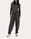 Hayley Menzies Women's Moonshine Sequin-embellished Knit Track Pants In Black