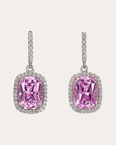 Anabela Chan 18k White Gold Begonia Comet Earrings With Rhodium Vermeil In Pink