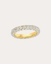 GRAZIELA GEMS WOMEN'S 18K GOLD 3-SIDED DIAMOND BAND RING