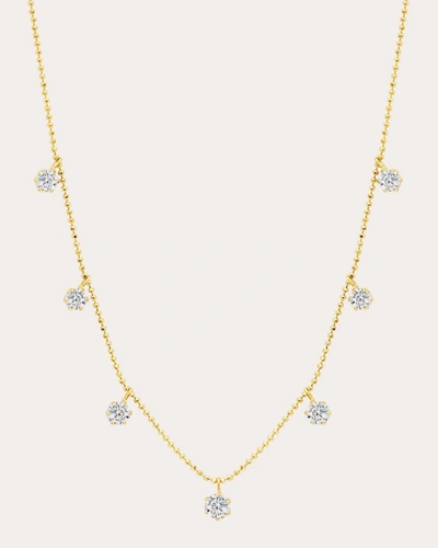 Graziela Gems Women's 18k Gold Medium Floating Diamond Station Necklace