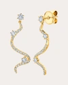 Graziela Gems Women's Mega Swirl 18k Gold Diamond Earrings In Silver