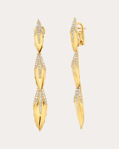 Graziela Gems Women's Amazonia Árvore 18k Yellow Gold & 1.5 Tcw Diamond Drop Earrings
