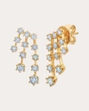 GRAZIELA GEMS WOMEN'S FLOATING DIAMOND FALL DROP EARRINGS