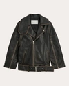 By Malene Birger Beatrisse Leather Biker Jacket In Black