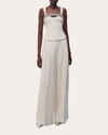 Simkhai Sanaz Pleated Palazzo Pants In White