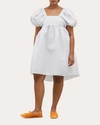 Cecilie Bahnsen Tilde Mini Dress In Blossom Matelasse In White