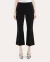 Theory Bistretch Cotton-blend Kick Pants In Black
