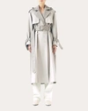 Caalo Sustainable Water Resistant Trench Coat In Grey