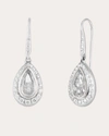 Moritz Glik Women's Pingo 18k Gold Crystal And Diamond Pavé Shaker Earrings In Silver