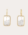 Moritz Glik Women's Petite Ten Fourteen 18k Gold Crystal And Diamond Shaker Earrings In White