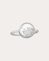 Moritz Glik Women's Core 18k Gold Crystal And Diamond Shaker Ring In White