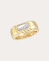 Moritz Glik Women's Dalila 18k Gold Crystal And Diamond Cigar Band Shaker Ring In Gold