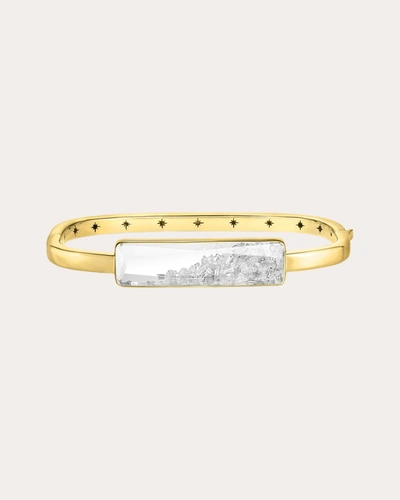 MORITZ GLIK WOMEN'S CORE 18K GOLD CRYSTAL AND DIAMOND SHAKER BANGLE