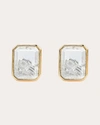 Moritz Glik Women's Esmeralda 18k Gold Crystal And Diamond Shaker Stud Earrings In White
