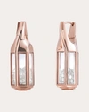 Moritz Glik Women's Farol 18k Gold Crystal And Diamond Shaker Earrings In Pink