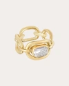 Moritz Glik Women's Malha 18k Gold Crystal And Diamond Shaker Ring In Gold