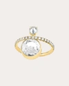 Moritz Glik Women's Eternity 18k Gold Crystal And Diamond Shaker Ring In Gold