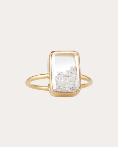 Moritz Glik Ten Fourteen Petite Diamond Shaker Ring In 18k Gold In White