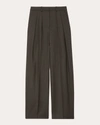 THEORY WOMEN'S DOUBLE PLEATED WOOL PANTS