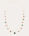 YI COLLECTION WOMEN'S INDICOLITE & RUBELLITE EOS STATION NECKLACE
