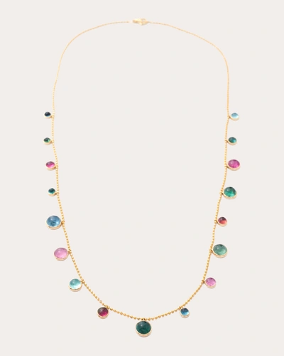Yi Collection 18k Yellow Gold Indicolite And Rubellite Necklace In Rainbow