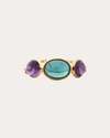 YI COLLECTION WOMEN'S INDICOLITE & AMETHYST EOS CHAIN RING