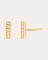 ZOE LEV WOMEN'S DIAMOND BAR STUD EARRINGS