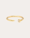 Zoe Lev Women's Nail 14k Gold Diamond Open Ring In Gold