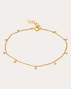 ZOE LEV WOMEN'S BEZEL- SET DIAMOND STATION ANKLET