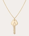 Zoe Lev Women's Key 14k Gold Initial Pendant Necklace In Black